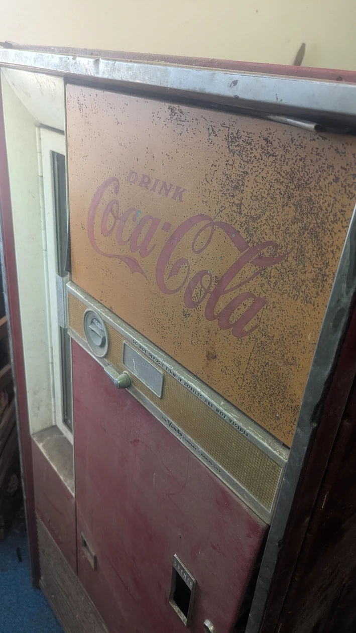 Vintage Coca-Cola vending cooler, from the Angotti Estate listing