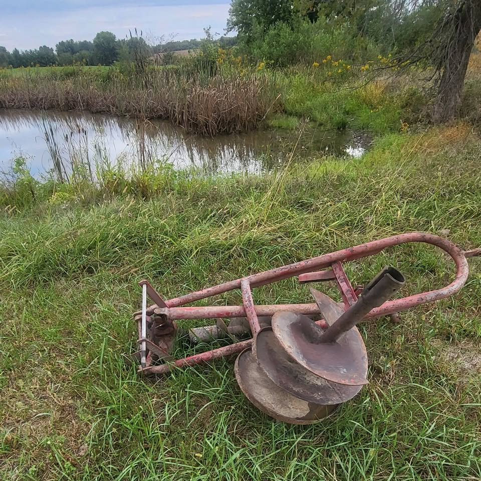 Post-hole auger, photo from the Warnings Auction Service Facebook page